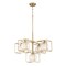 Designers Fountain Cowen 5 Light Industrial Brushed Gold with Clear And Etched Glass Shades Chandelier For Dining Rooms 94585-BG - alternate 1